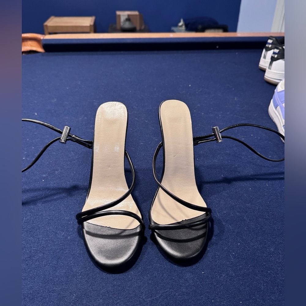 Black Strappy Heels from Shein